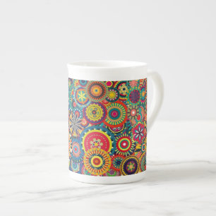 Taza De Porcelana Burbujas de flor