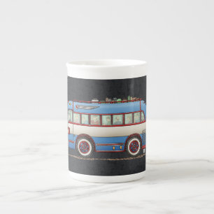 Taza De Porcelana Bus turístico lindo del autobús