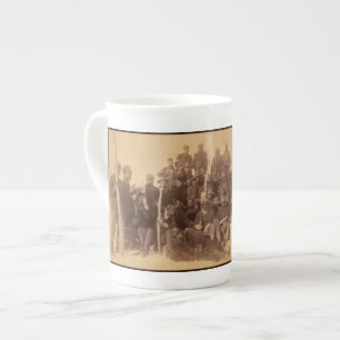 Taza De Porcelana Caballería de Combate Negra Americana: Guerreros B