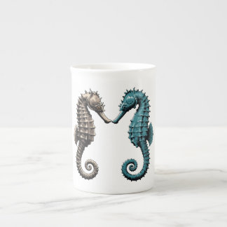 Taza De Porcelana Caballitos de mar