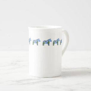 Taza De Porcelana Caballo con la Copa China de Hueso Águila