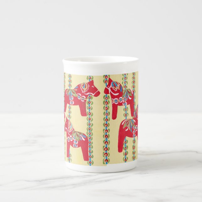 Taza De Porcelana Caballo de Dala (Frente)