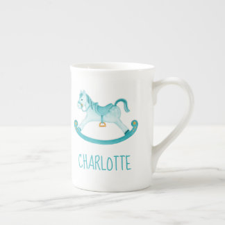 Taza De Porcelana Caballo de hobby whimsy acuarela nombre personaliz