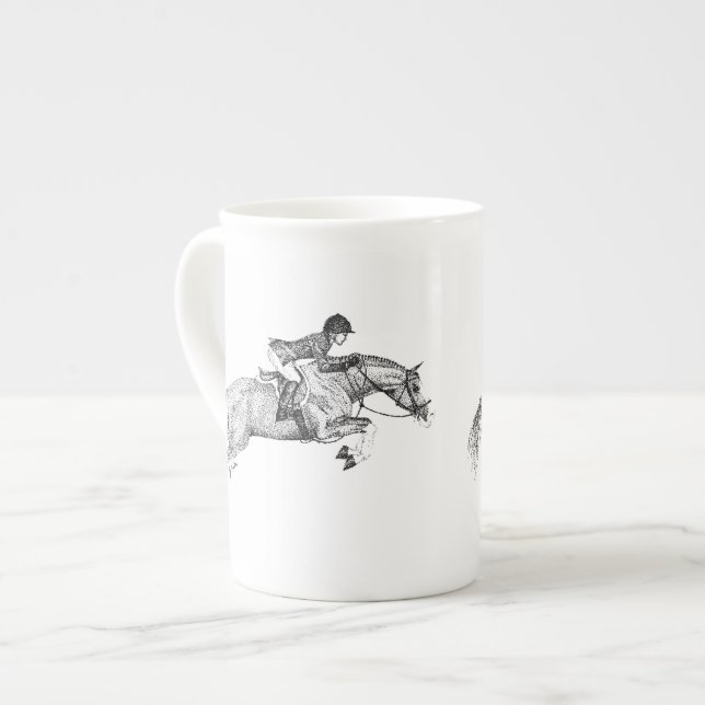 Taza De Porcelana Caballo que salta (Izquierda)