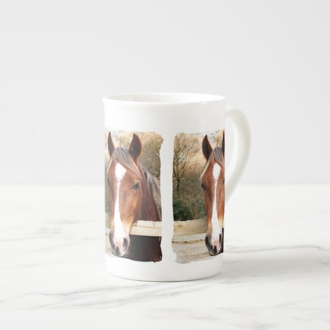 TAZA DE PORCELANA CABALLOS (Derecha)