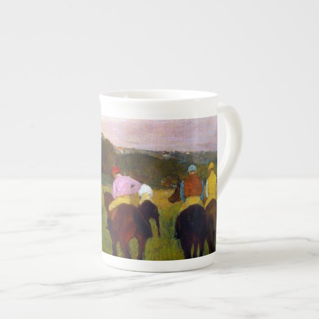 Taza De Porcelana Caballos de carreras Edgar Degas en Longchamp (Derecha)