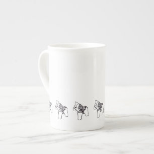 Taza De Porcelana Caballos de Dala