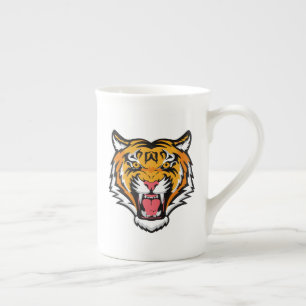Taza De Porcelana Cabeza de tigre ruidosa-25818