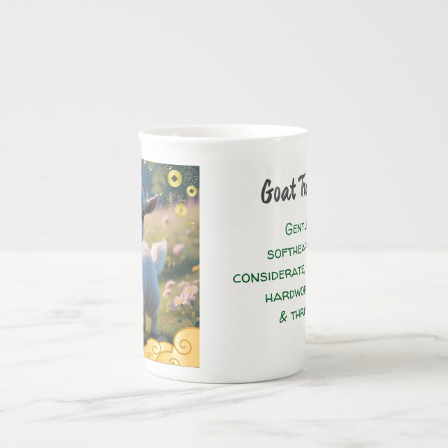 Taza De Porcelana Cabra/oveja - Zodiaco chino (Frente)