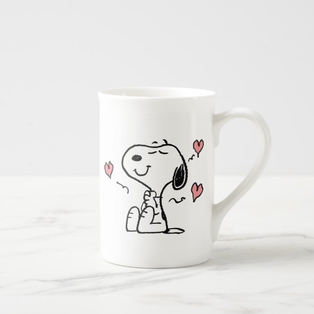 Taza De Porcelana Cacahuetes | Corazones Snoopy (Derecha)
