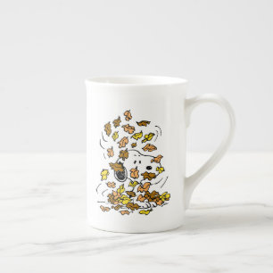 Taza De Porcelana Cacahuetes Nilo de hojas insonorizadas