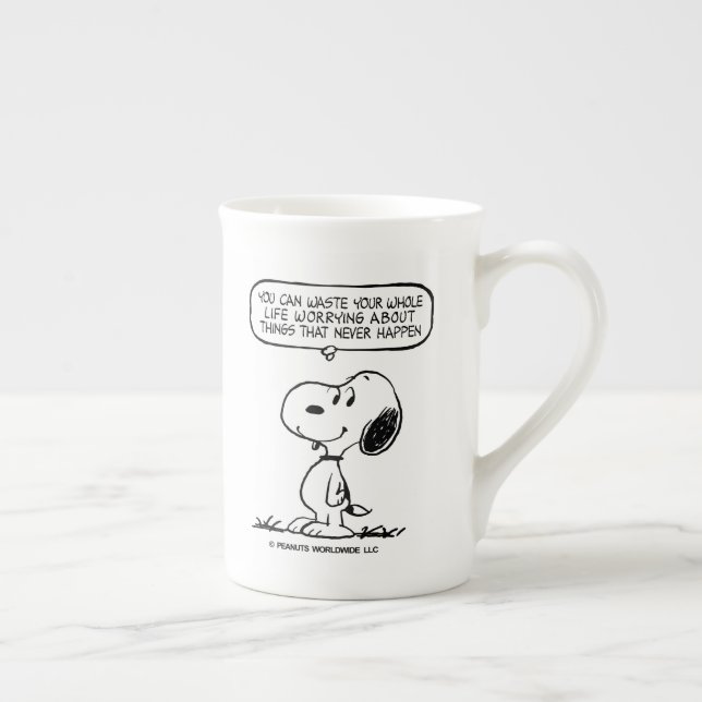 Taza De Porcelana Cacahuetes | Snoopy, no puedes aguantar toda tu vi (Derecha)