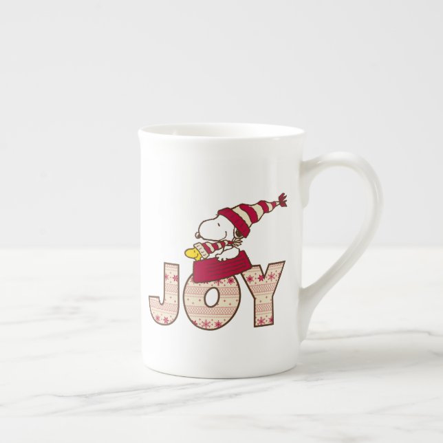 Taza De Porcelana Cacahuetes | Snoopy & Woodstock Joy Sled Ride (Derecha)