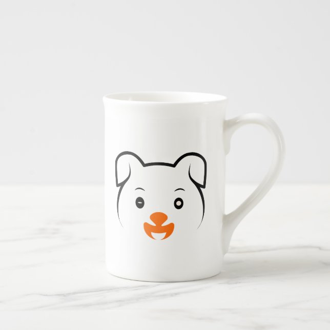 Taza De Porcelana Cachorro (Derecha)