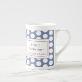Taza De Porcelana Cadena de aniversario del boda de la jarra de perl