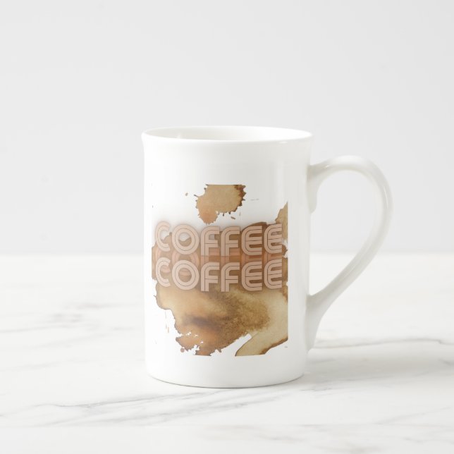 Taza De Porcelana Café café Café café Mug blanco (Derecha)