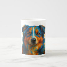 Café de perro colorido