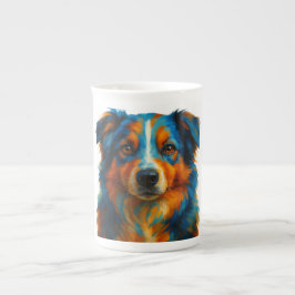 Taza De Porcelana Café de perro colorido