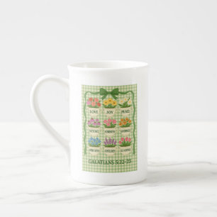 Taza De Porcelana Café Mug fruta de la Copa de Té de Espíritu con fl