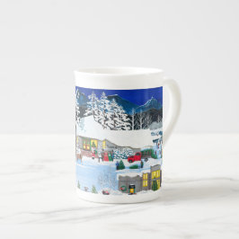 Taza De Porcelana Café negro butte Mug 1