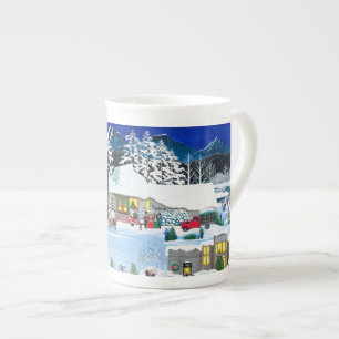 Taza De Porcelana Café negro butte Mug 1