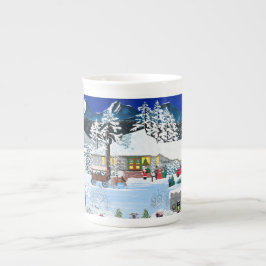 Taza De Porcelana Café negro butte Mug 1