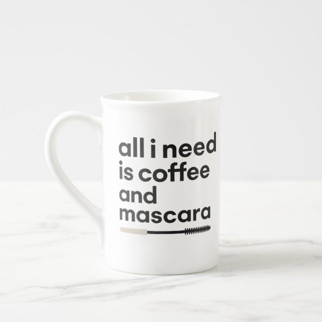 Taza De Porcelana Café y Mascara (Izquierda)