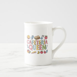 Taza De Porcelana Cafetería Reina
