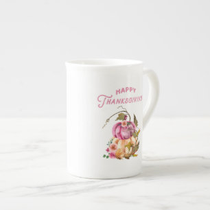 Taza De Porcelana caída del día de gracias feliz