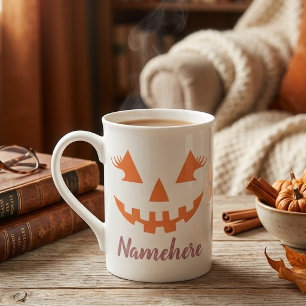 Taza De Porcelana Calabaza de Halloween personalizada femenina Jack