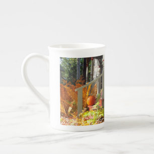Taza De Porcelana Calabaza y helechos - Viñedo de Martha