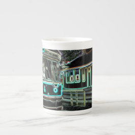Taza De Porcelana Calle en el tren Stone Bone China Mug