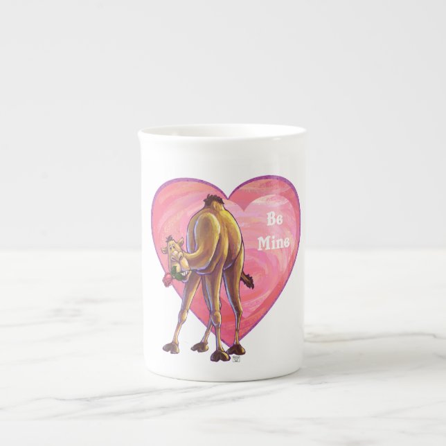 Taza De Porcelana Camel El día de San Valentín (Frente)