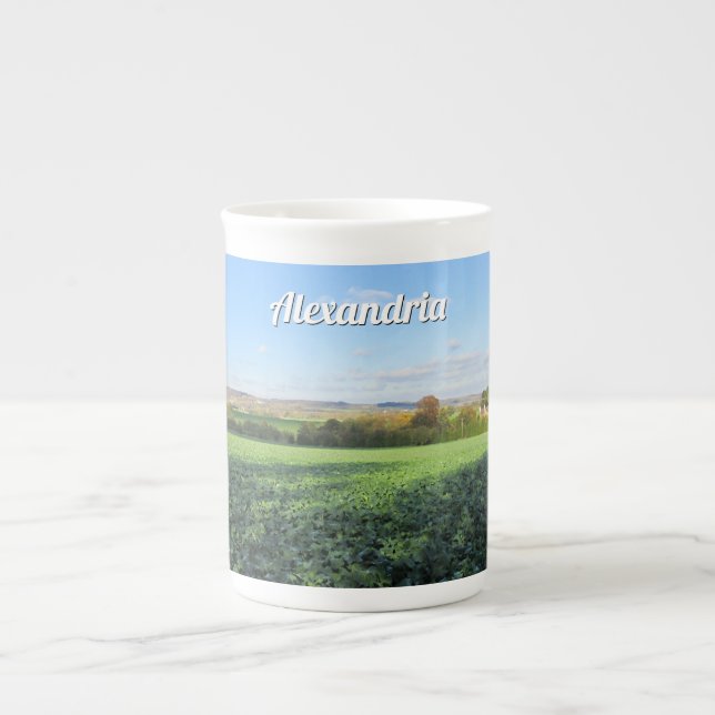 Taza De Porcelana Caminata de otoño en el campo - Personalizada (Frente)