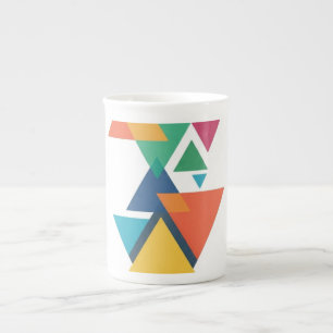 Taza De Porcelana Camiseta de manga larga ADOM Geometric Art