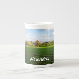 Taza De Porcelana Campo de otoño inglés - Personalizado