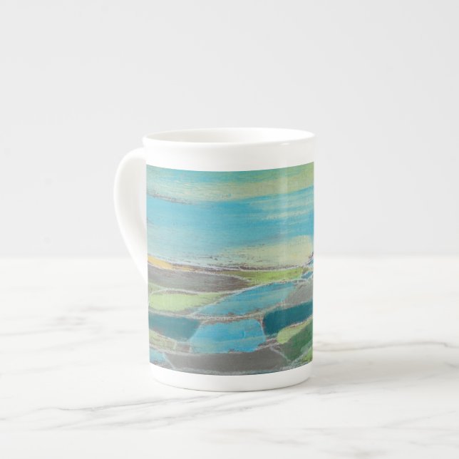 Taza De Porcelana Campo Fragmentado I (Izquierda)