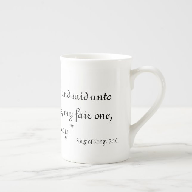Taza De Porcelana Canción de canciones 2:10 (Derecha)