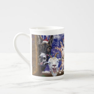 Taza De Porcelana Canción de navidades - Fiesta de animales