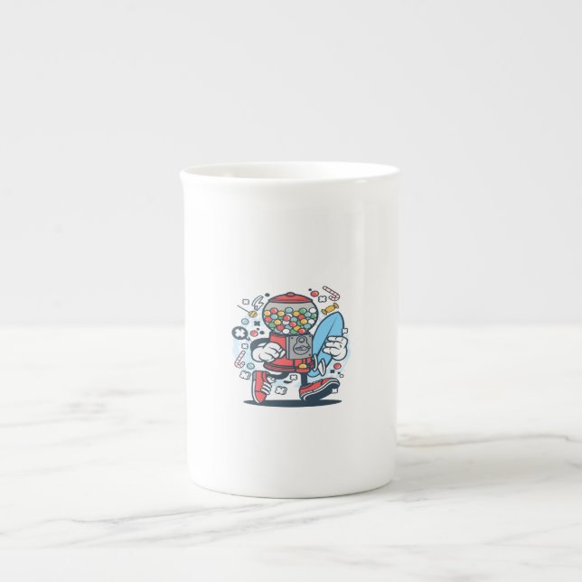 Taza De Porcelana Candy Machine Surfer (Frente)