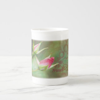 Taza De Porcelana Capullos de rosa del amigo
