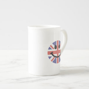 Taza De Porcelana Cara británica de la bandera