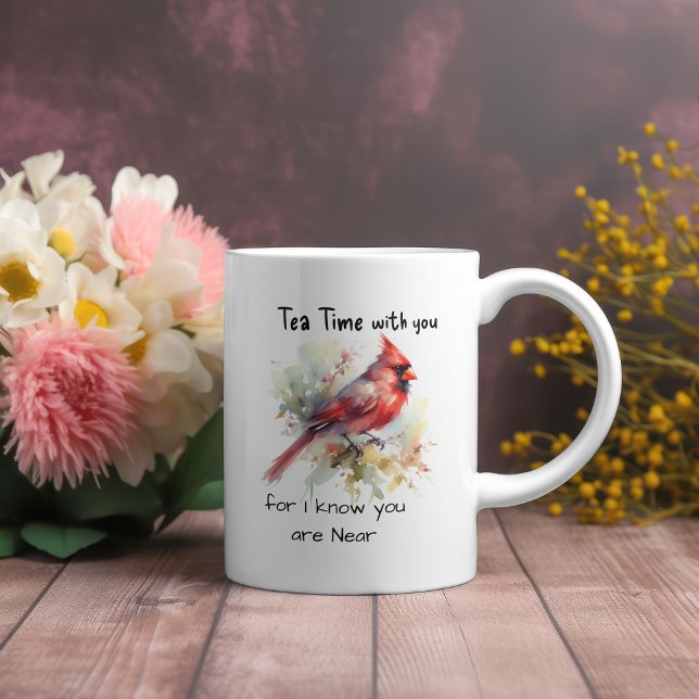 Taza De Porcelana CARDINAL "Estás Cerca" De Rojos Modernos (Subido por el creador)