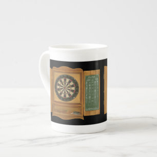 Taza De Porcelana Cartel con puntuación de críquet