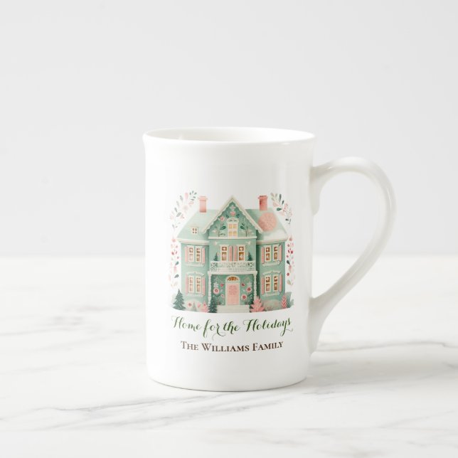 Taza De Porcelana Casa personalizado para la fiesta de fiestas (Derecha)
