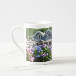 Taza De Porcelana Casas de campo e hidrangeas - Viñedo de Martha
