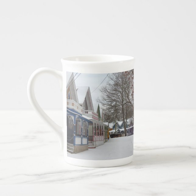 Taza De Porcelana Casas de invierno - Viñedo de Martha (Izquierda)