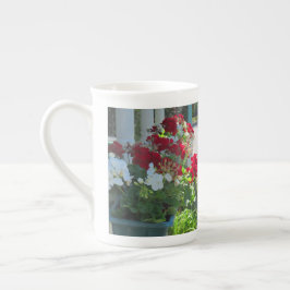 Taza De Porcelana Casilla de flores Geraniums - Viñedo de Martha
