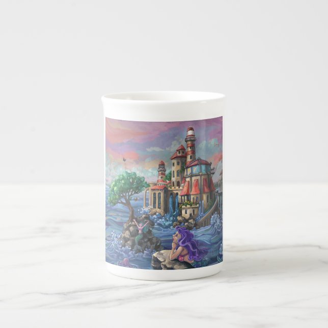 Taza De Porcelana Castillo de Mermaid (Frente)