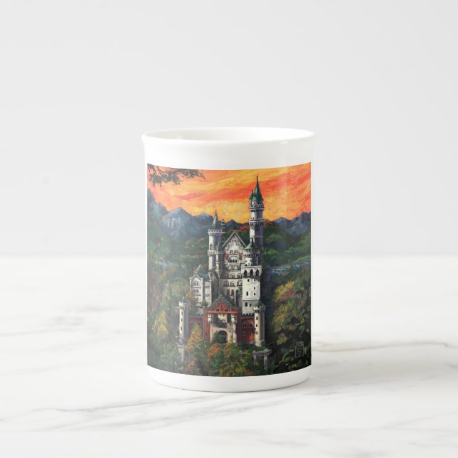 Taza De Porcelana Castillo Schloss Neuschwanstein (Frente)